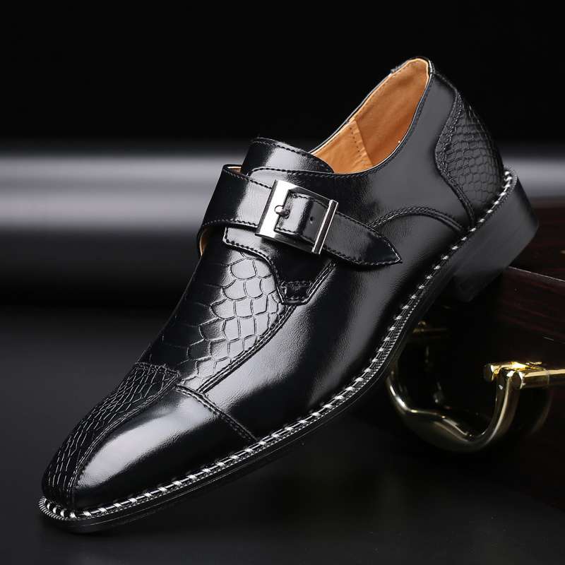 black crocodile leather shoes men