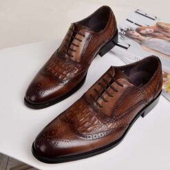 brown brand crocodile shoes