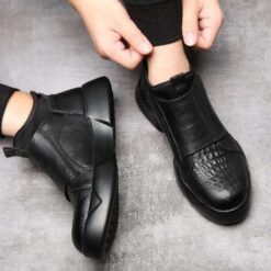 crocodile skin booties