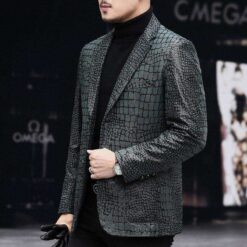 model crocodile leather jacket mens