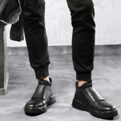 model crocodile skin booties