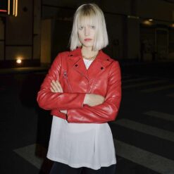 red crocodile jacket women