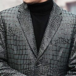 top crocodile leather jacket mens